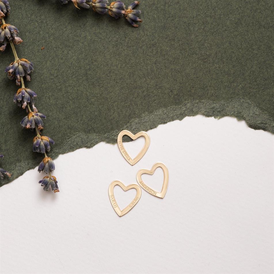 Gold Personalized Heart Necklace