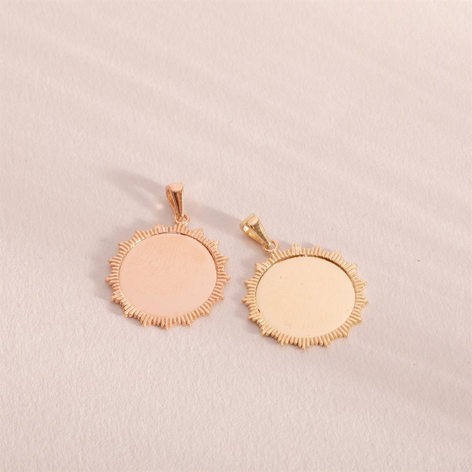 Gold Personalized Sunburst Pendant