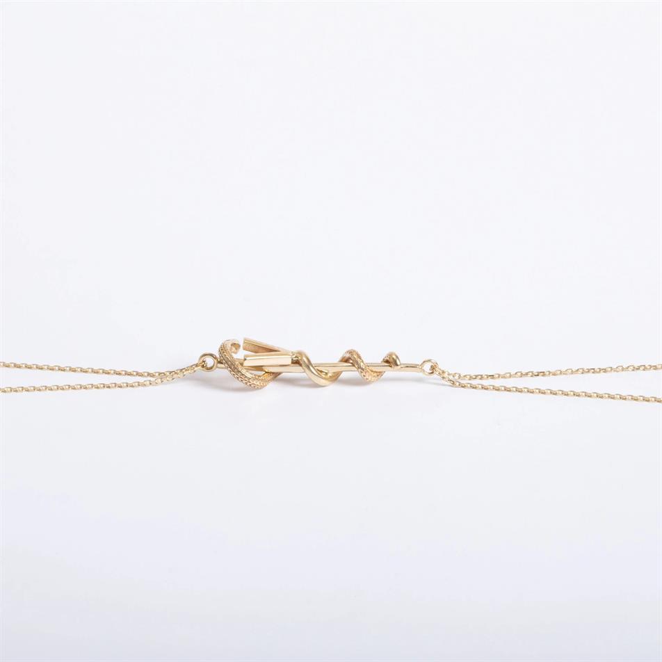 Gold Caduceus Bracelet