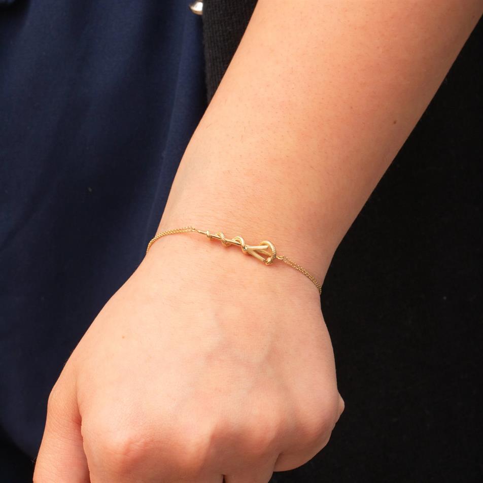 Gold Caduceus Bracelet