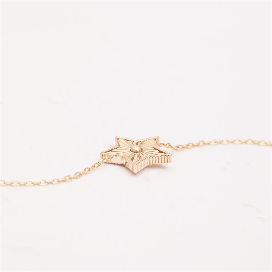 Fluted Star Charm Bracelet