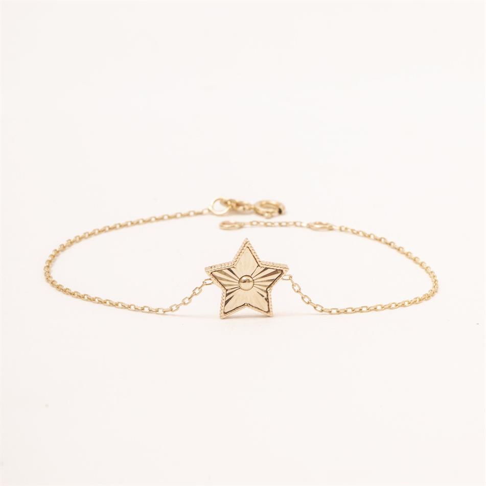 Fluted Star Charm Bracelet