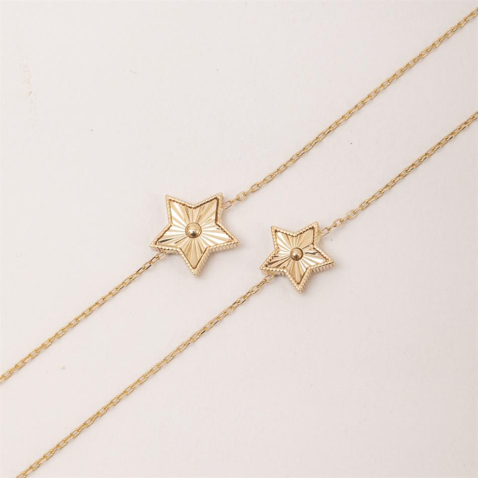 Fluted Star Charm Bracelet