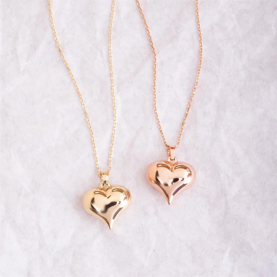 Puffy Heart Charm Necklace