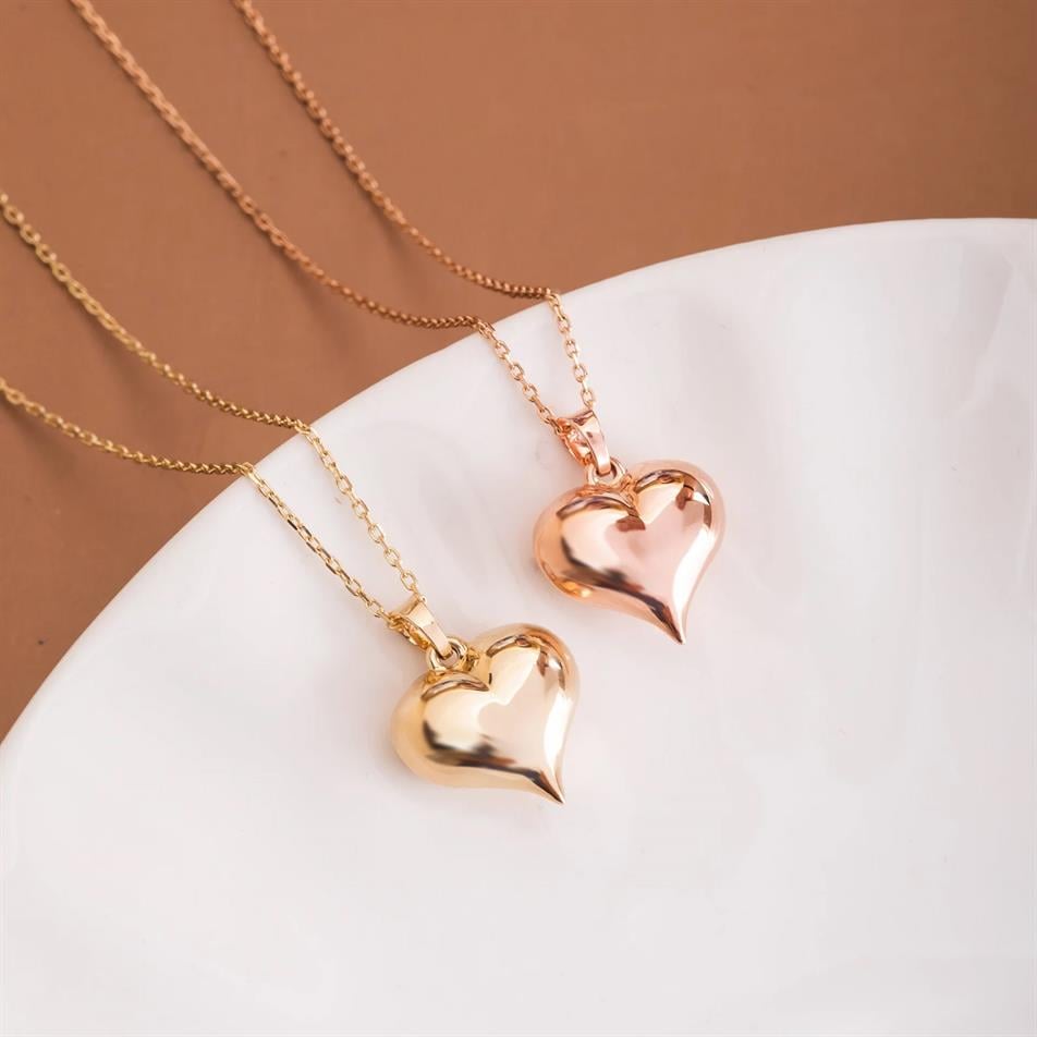 Puffy Heart Charm Necklace