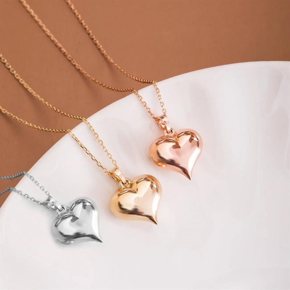 Puffy Heart Charm Necklace