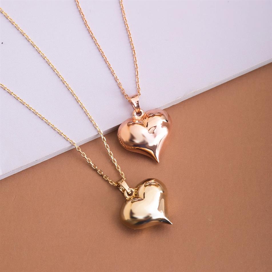 Puffy Heart Charm Necklace