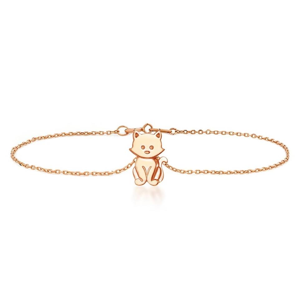 Solid Gold Cat Bracelet