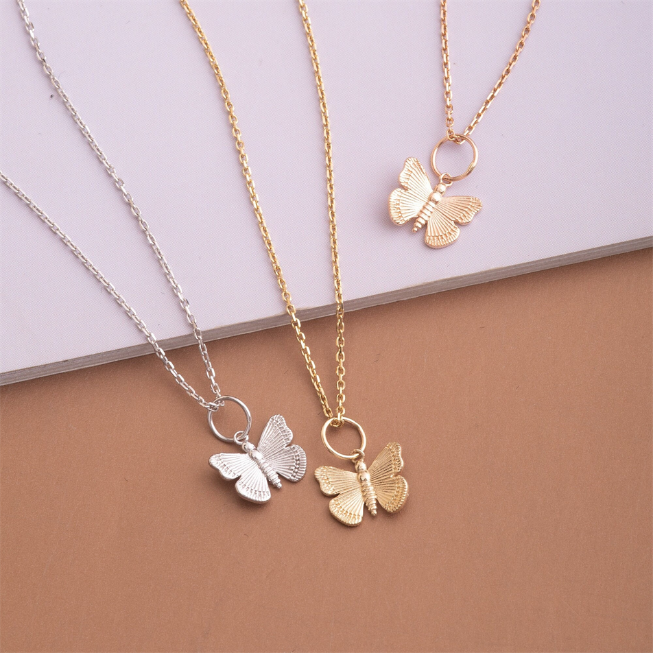 Gold Butterfly Charm Necklace