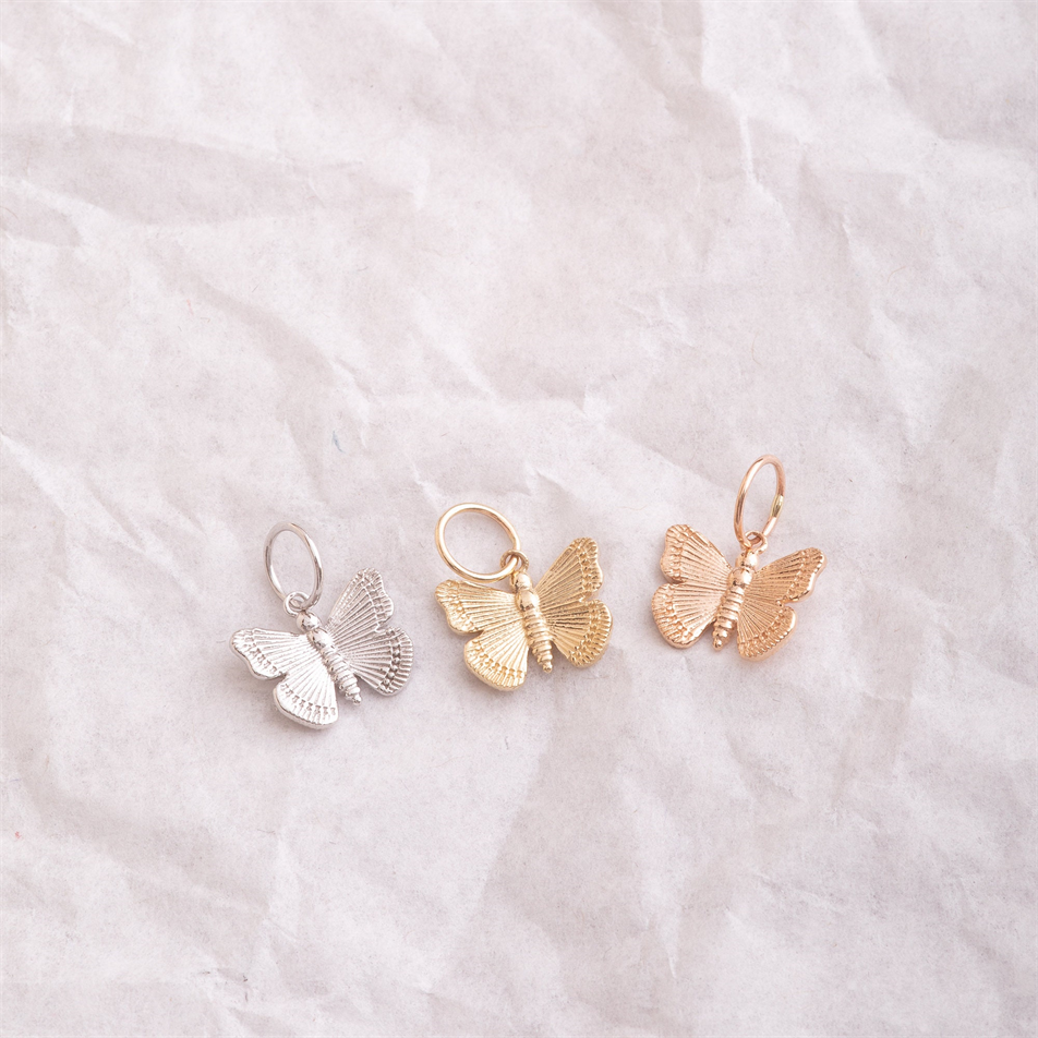 Gold Butterfly Charm Necklace