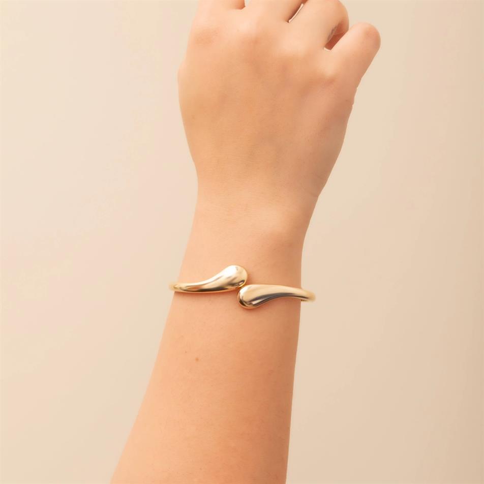 Gold Luxury Hinged Cuff Bangle