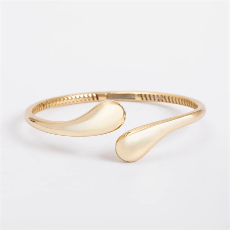Gold Luxury Hinged Cuff Bangle