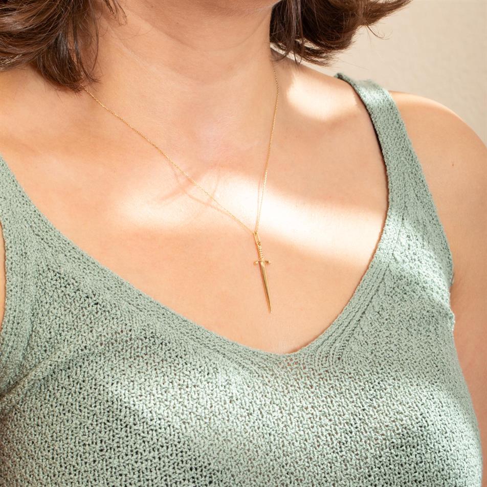 Altın Kılıç Kolye