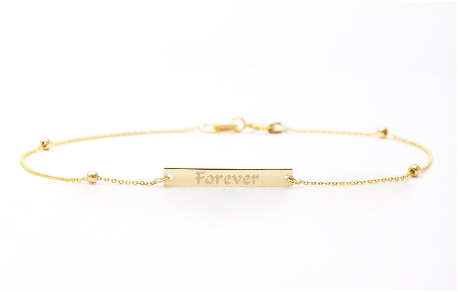 Gold Personalized Bar Bracelet