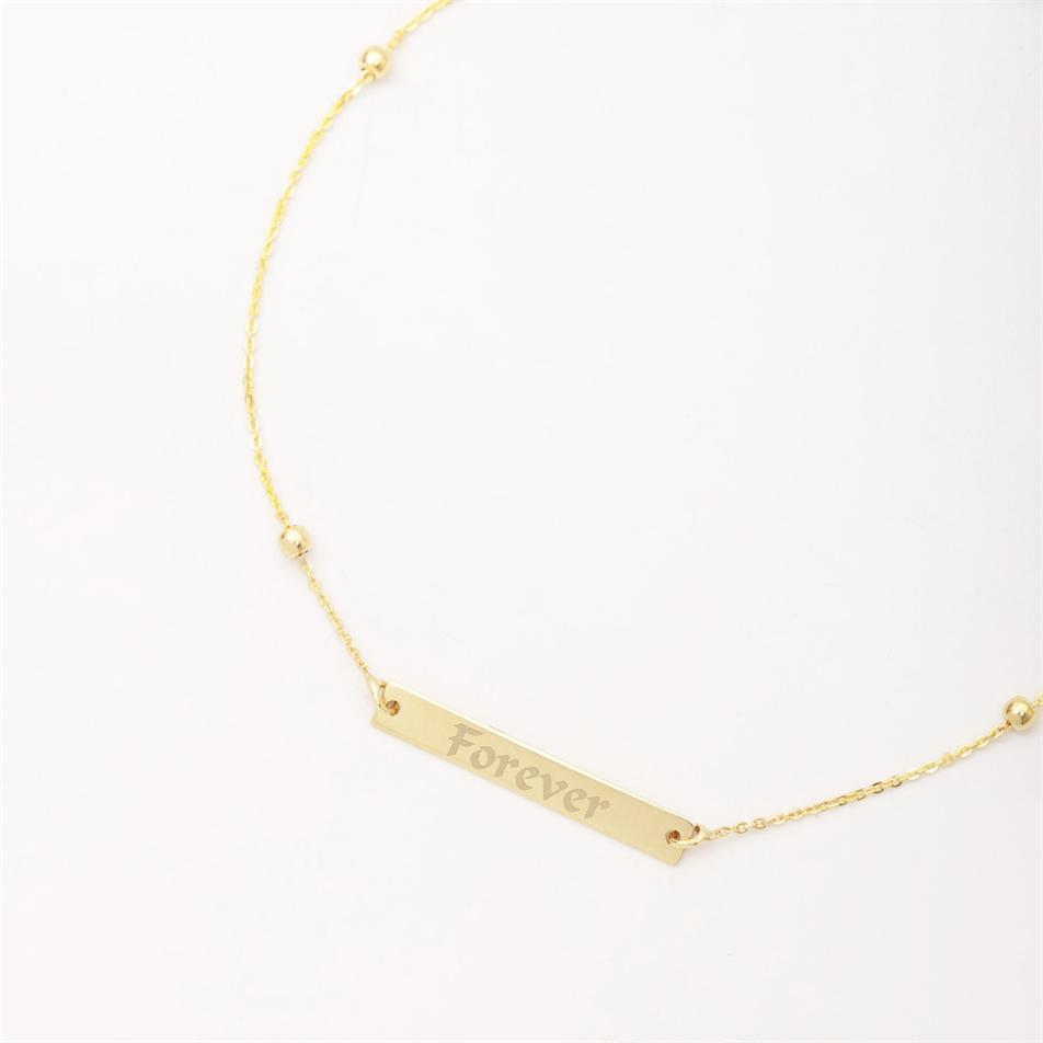 Gold Personalized Bar Bracelet