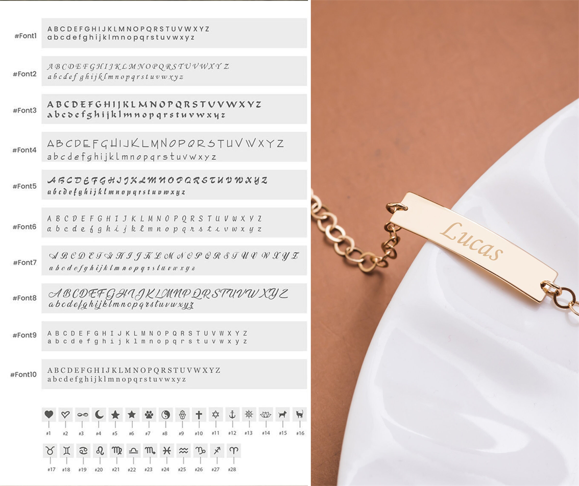 Gold Personalized Baby ID Bracelet