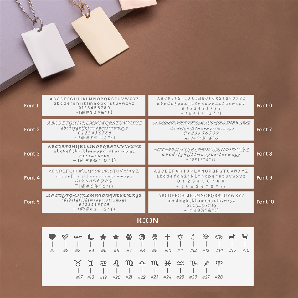 Gold Personalized Rectangular Tag Necklace