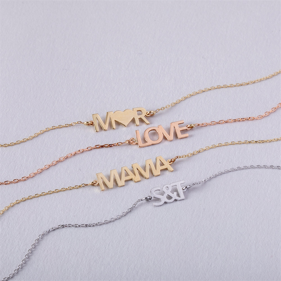 Gold Personalized Initial Bracelet