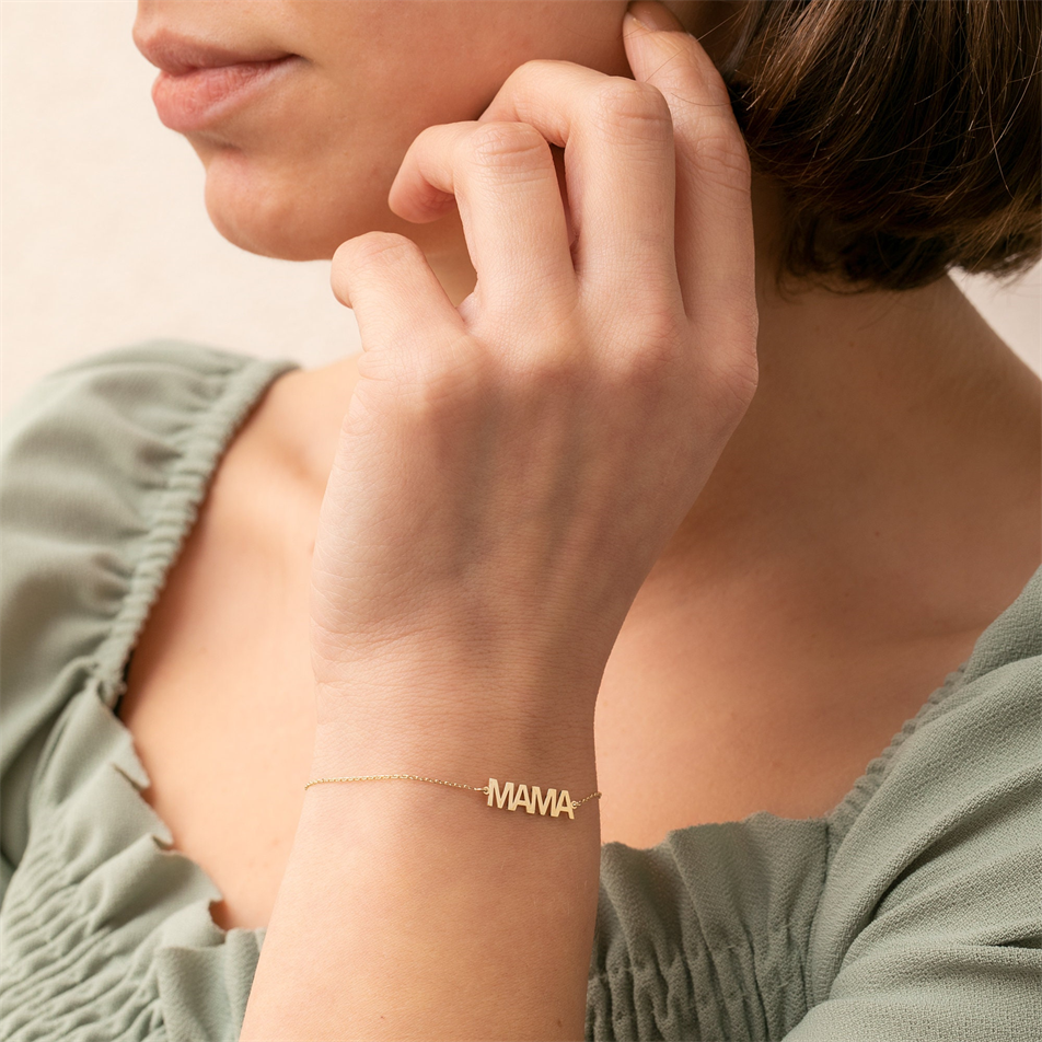 Gold Personalized Initial Bracelet