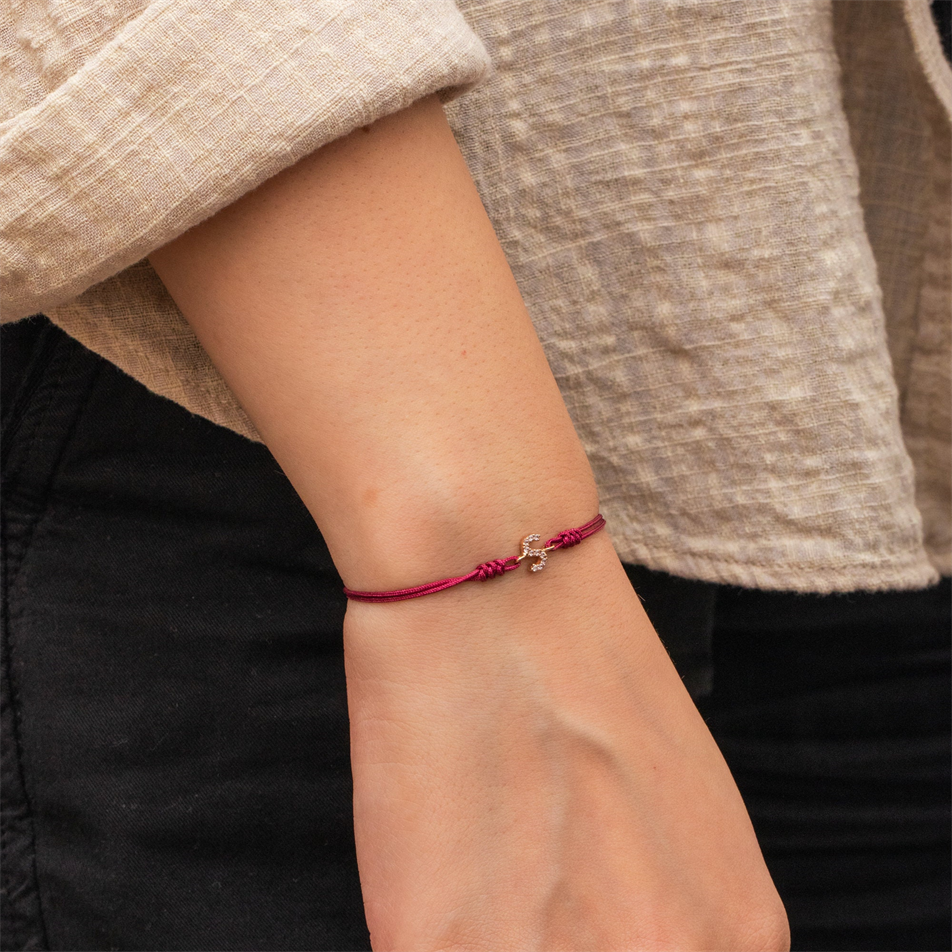 Gold Personalized Initial String Bracelet