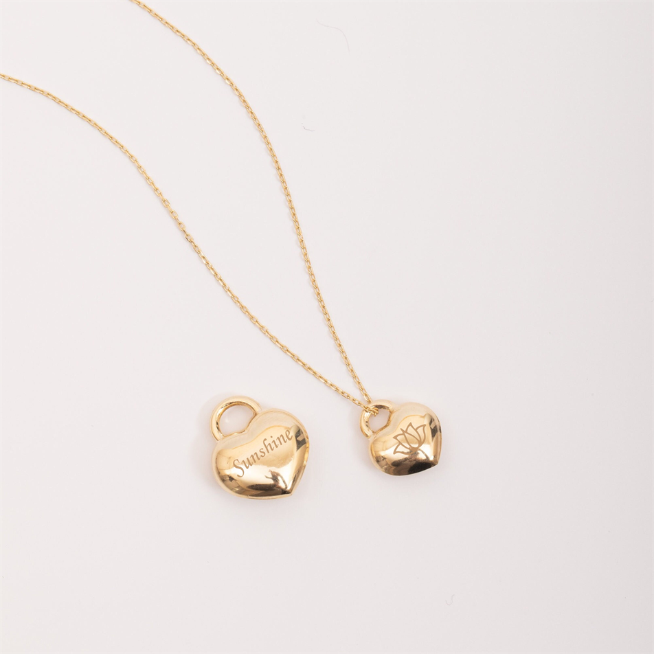 Altın Kişiye Özel Kalp Kolye - Goldstore