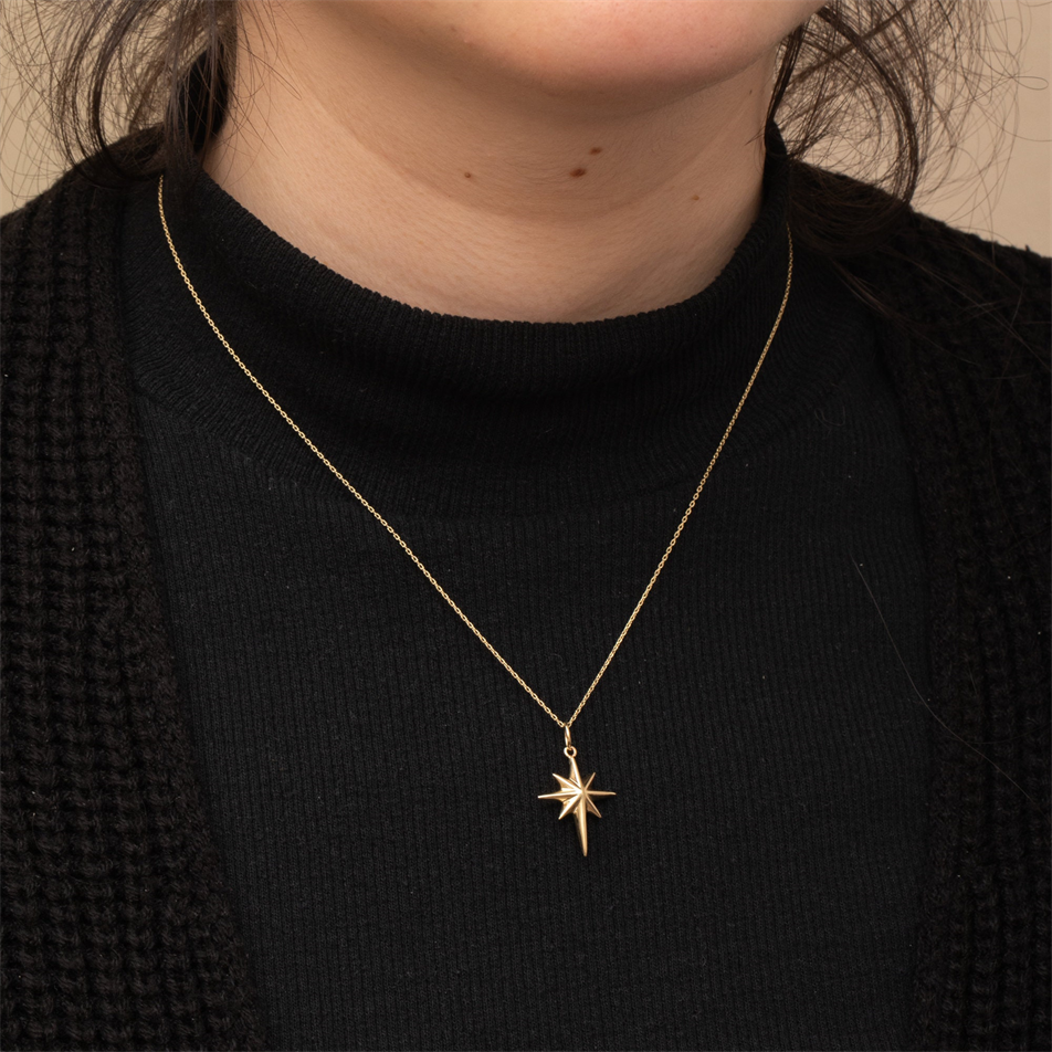 Gold North Star Necklace