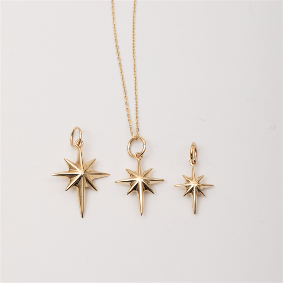 Gold North Star Necklace