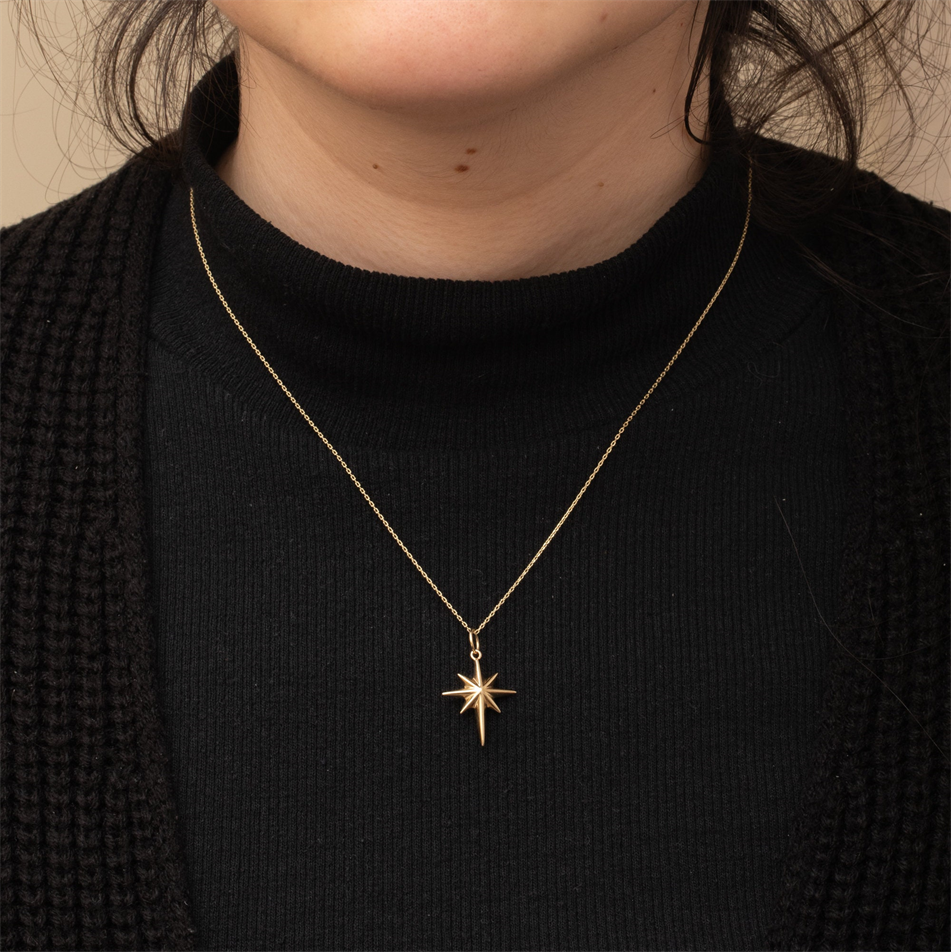 Gold North Star Necklace