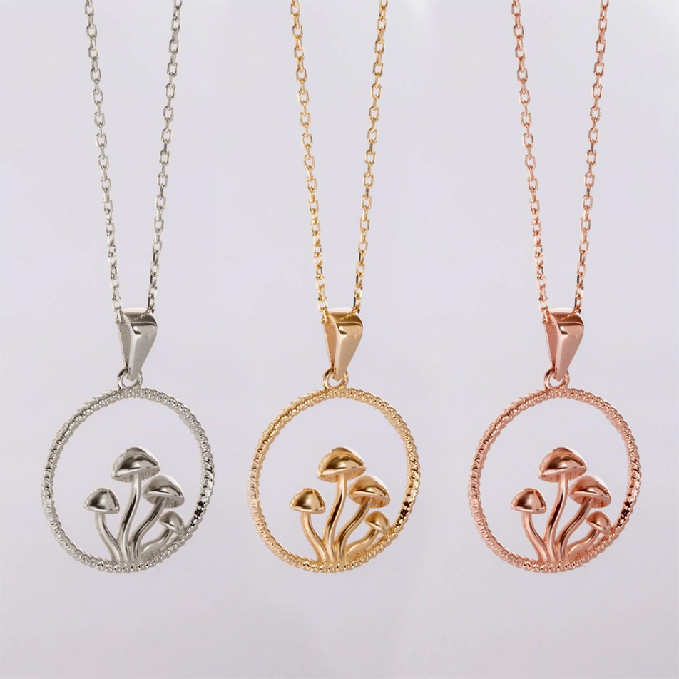 Gold Mushroom Necklace
