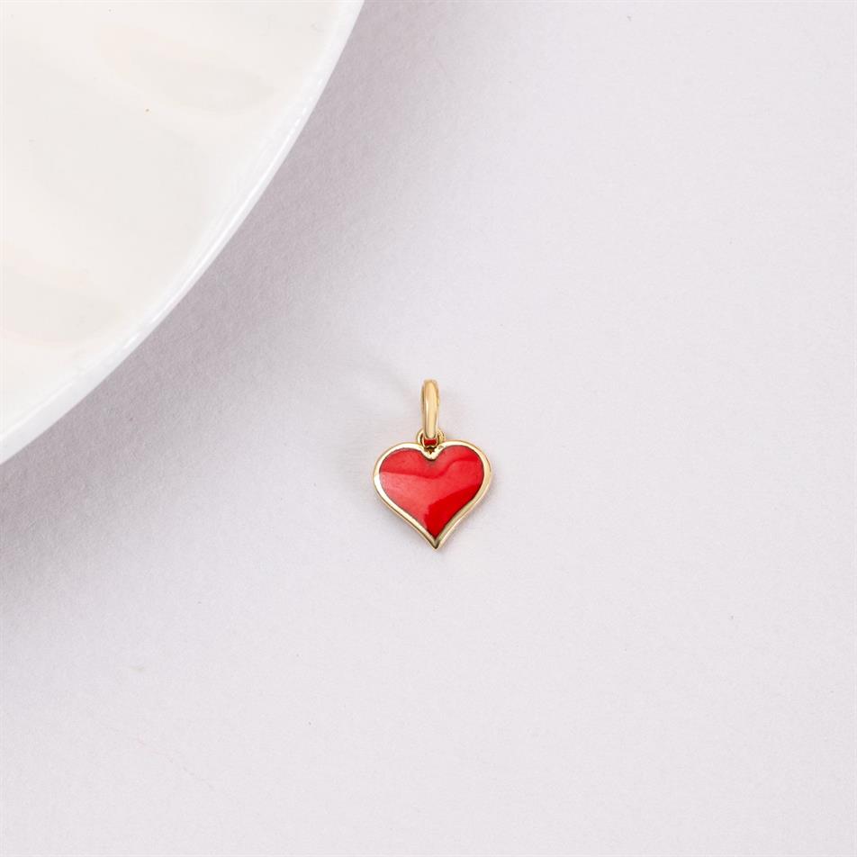 Altın Mineli Kalp Kolye