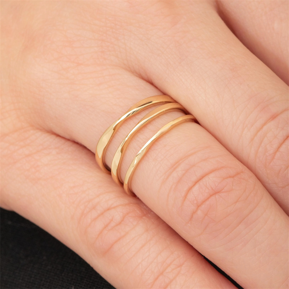 Gold Mobius Infinity Ring