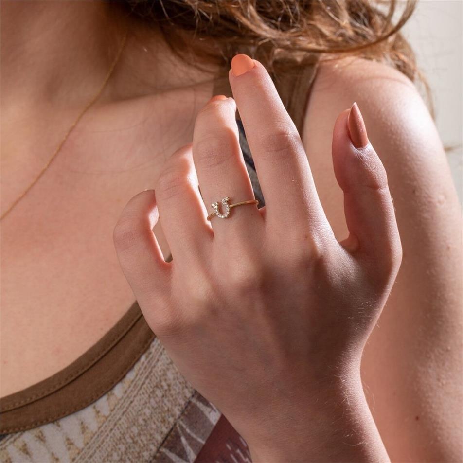 Solid Gold Horseshoe Ring