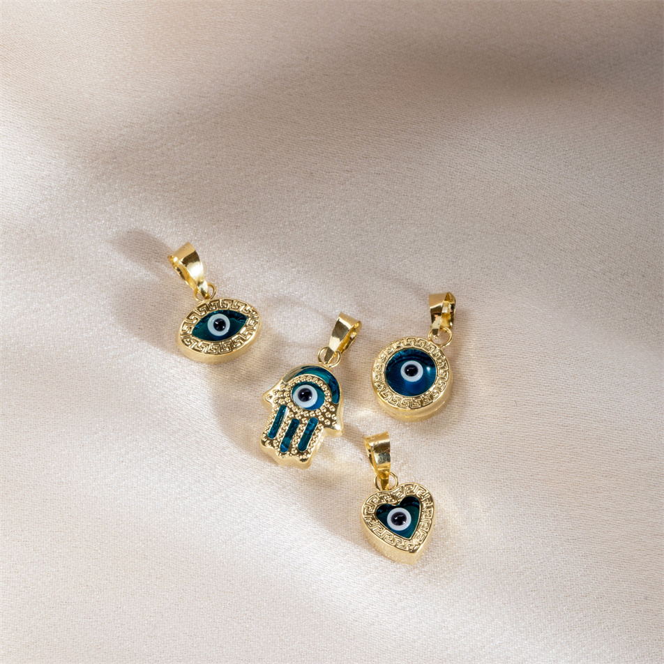 Gold Evil Eye Charm Necklace