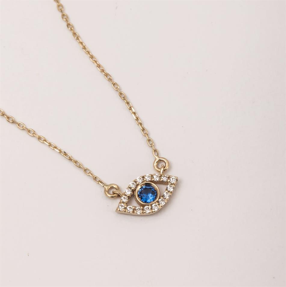 Altın Nazar Göz Kolye