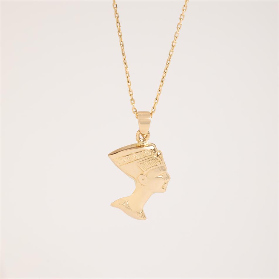 Altın Nefertiti Kolye