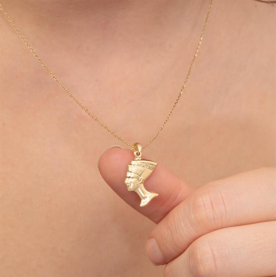 Altın Nefertiti Kolye