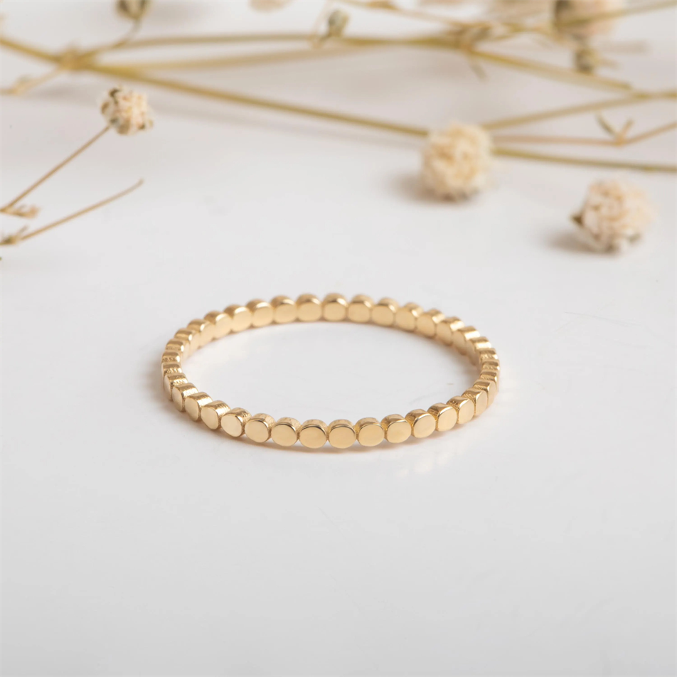Gold Dot Rings