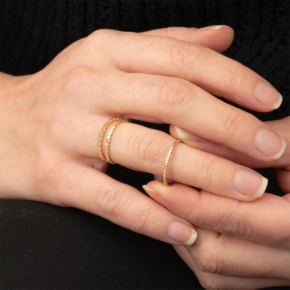 Gold Dot Rings