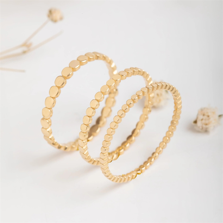 Gold Dot Rings