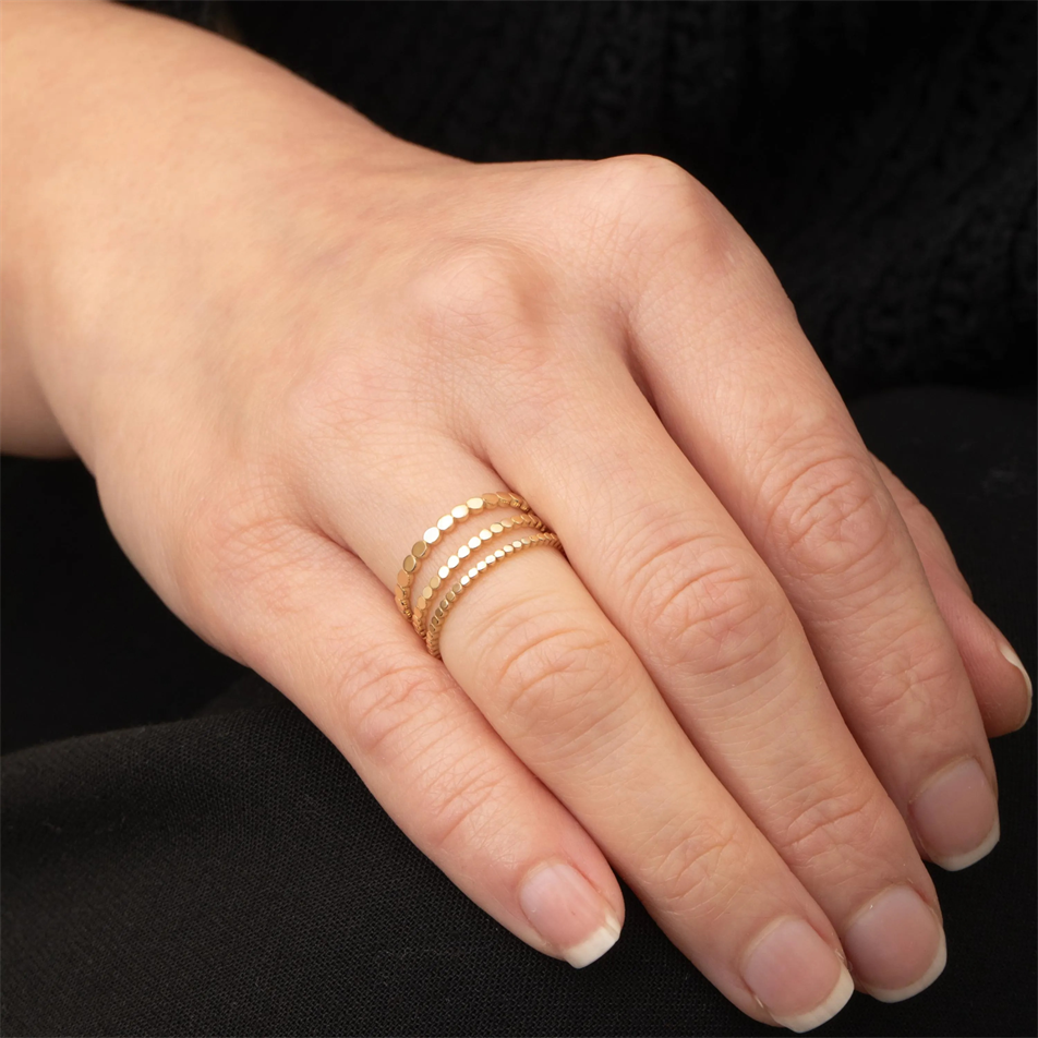 Gold Dot Rings