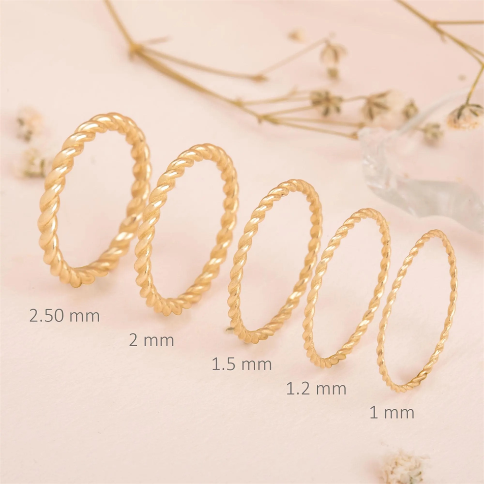Gold Braided Rope Ring