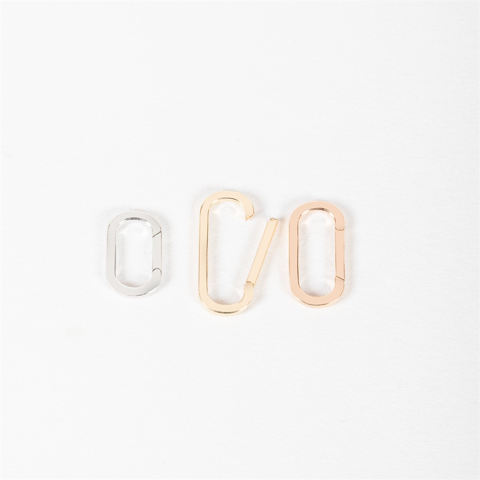 Altın Oval Charm Tutucu Kolye