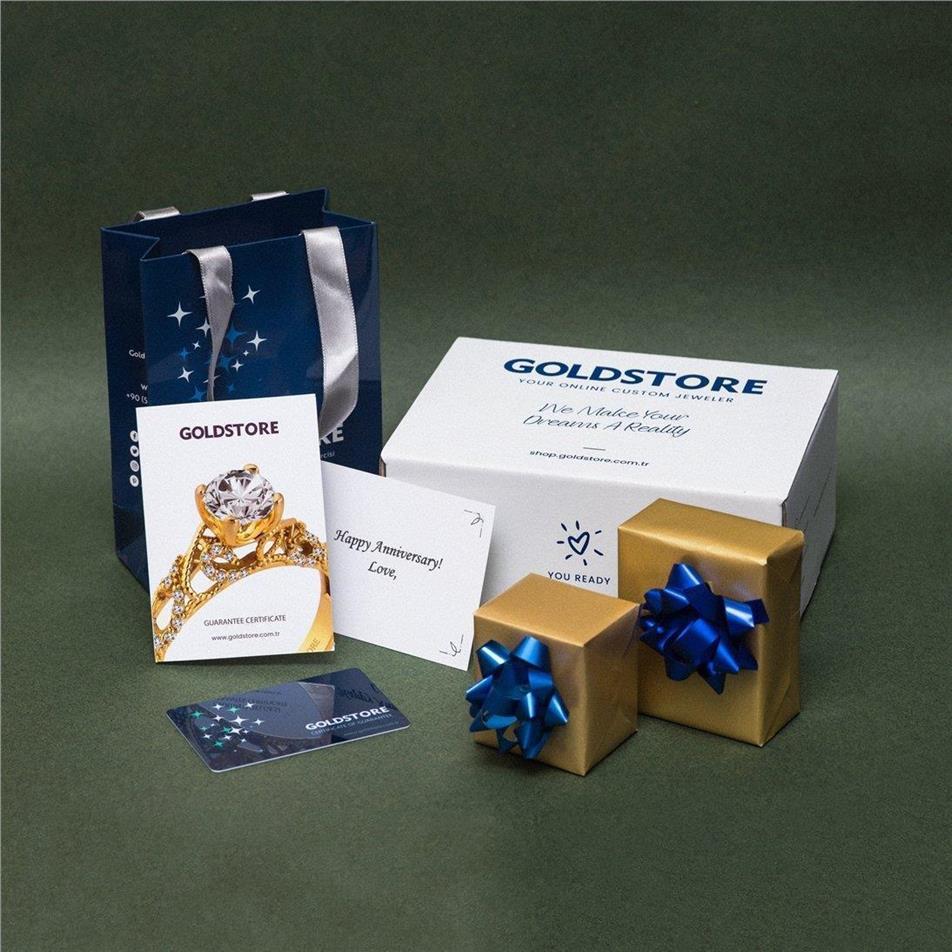 Solid Gold Letter Cz Stone Ring