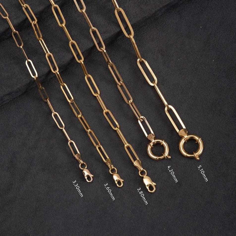 Altın Paperclip Zincir Kolye