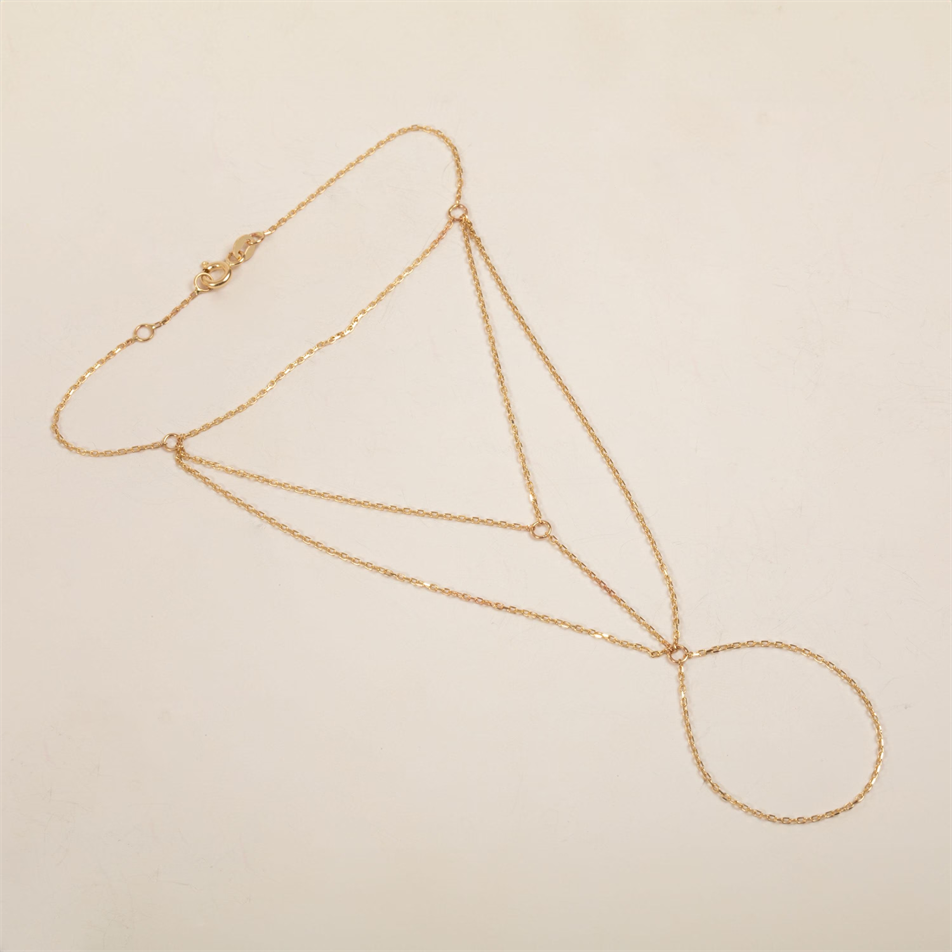 Gold Layered Hand Chain Bracelet