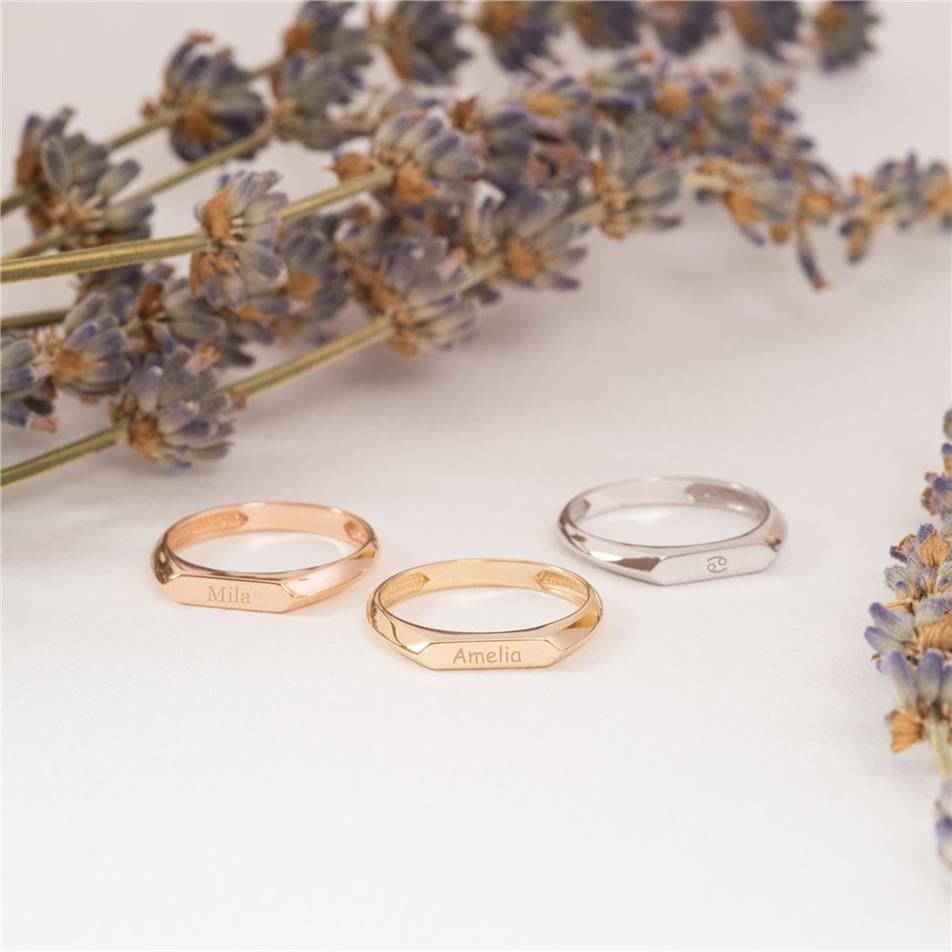 Solid Gold Personalized Signet Ring