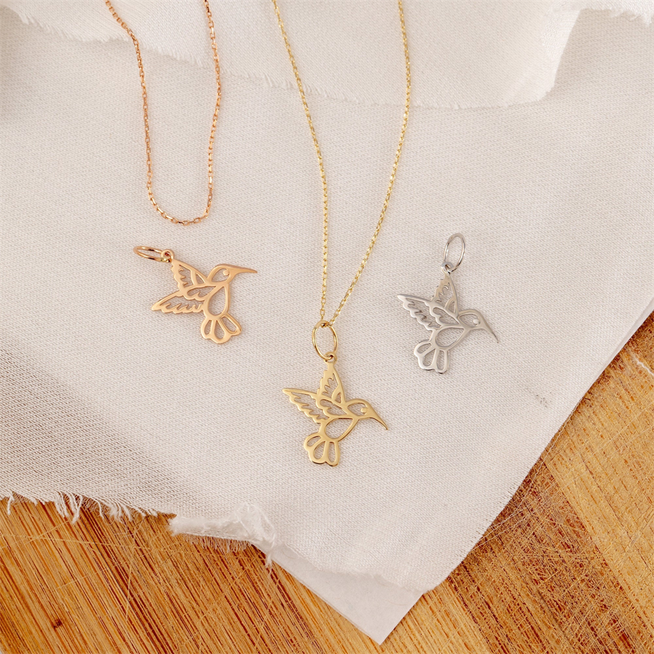 Gold Hummingbird Necklace