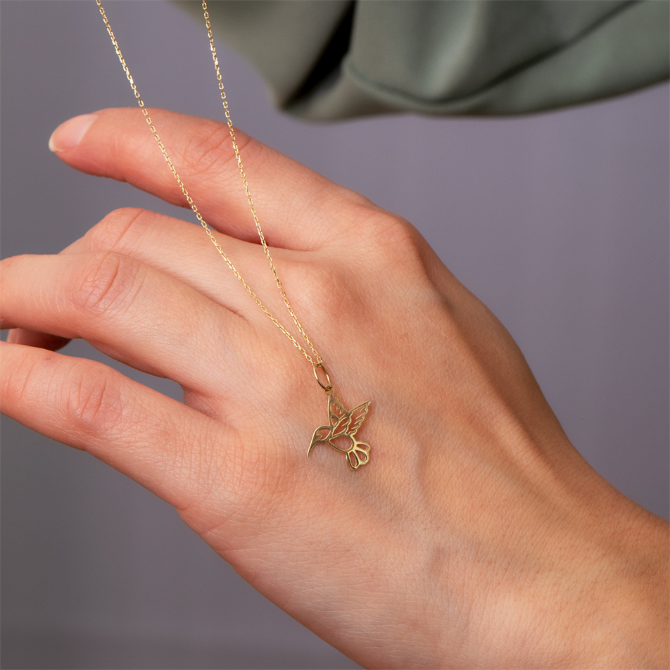 Gold Hummingbird Necklace
