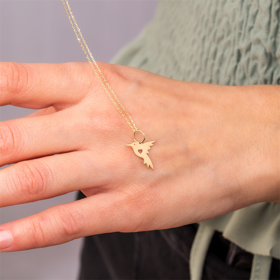 Gold Hummingbird Necklace