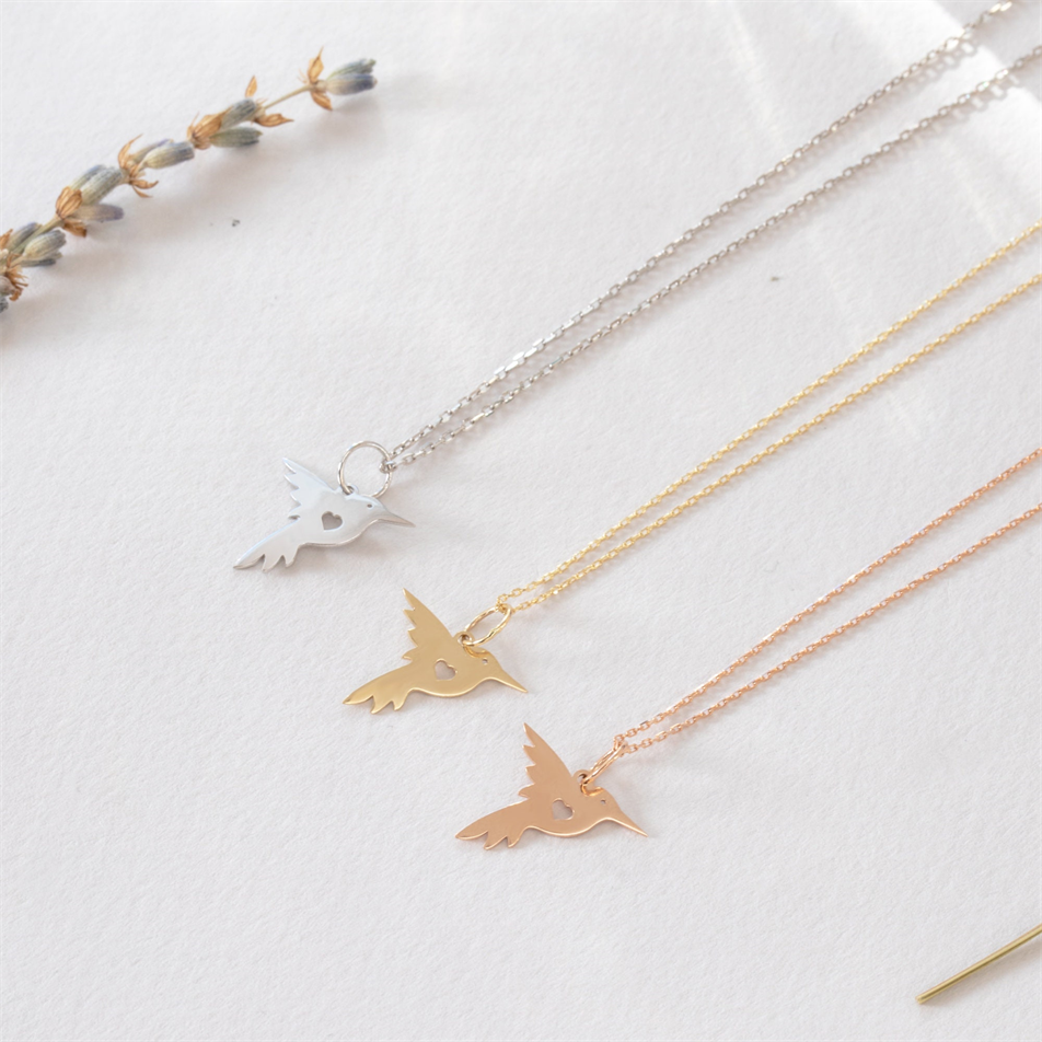 Gold Hummingbird Necklace